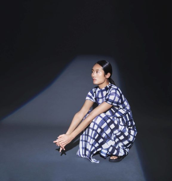 Bitte Kai Rand Frühjahr_Sommer Dress cobalt blue checkered