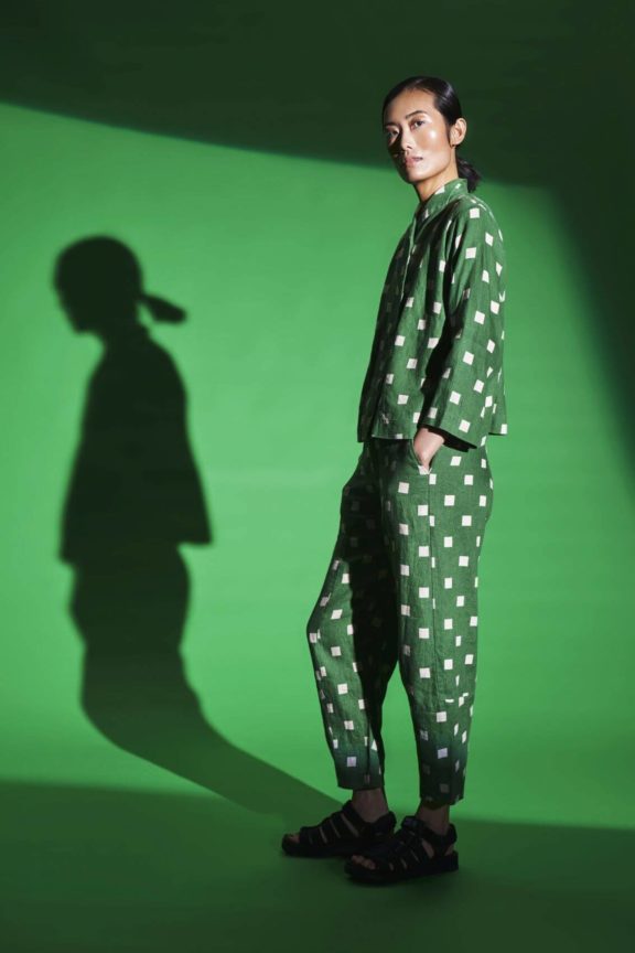 Bitte Kai Rand Frühjahr_Sommer Green checkered suit