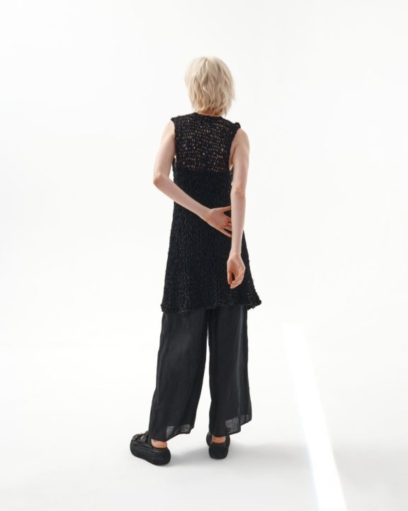 Kedziorek black knitted vest summer 22