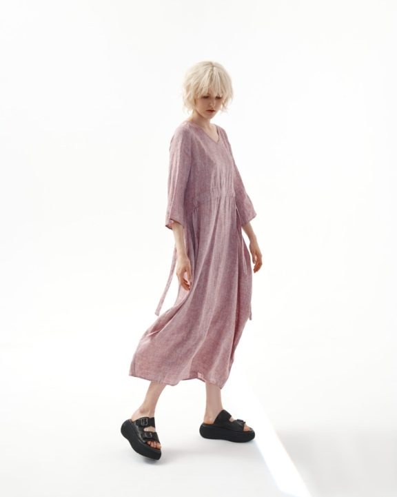 Kedziorek linen dress ash pink summer 22