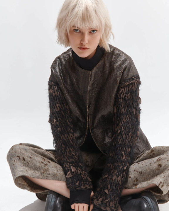 Kedziorek brown leather jacket summer 22