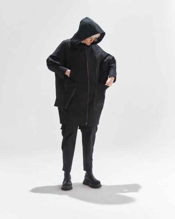 Kedziorek black cotton coat winter 22