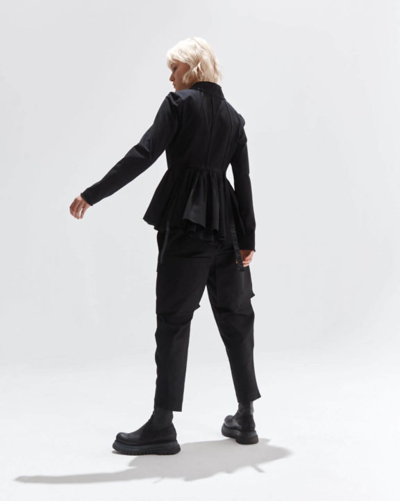 Kedziorek black short cotton jacket winter 22