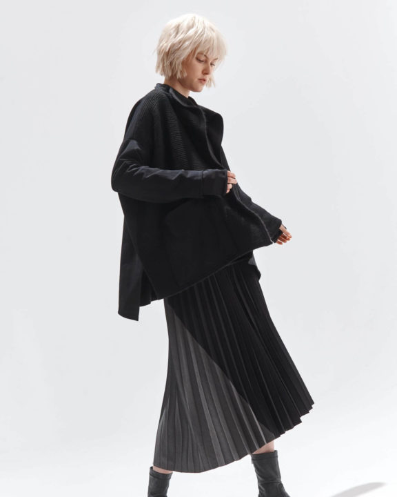 Kedziorek pleated skirt silver winter 22