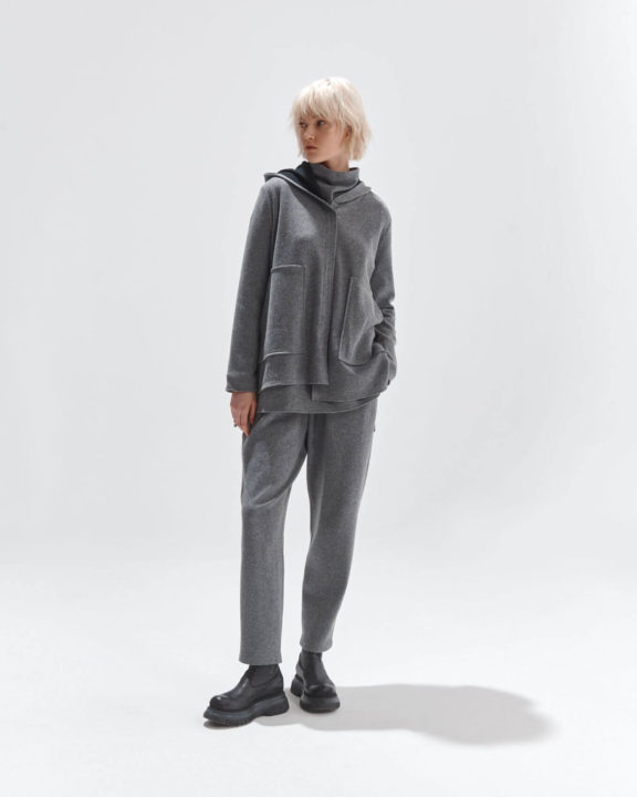 Kedziorek wool pants and sweater light grey winter 22