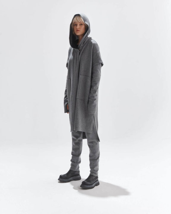 Kedziorek woolen light grey dress winter 22