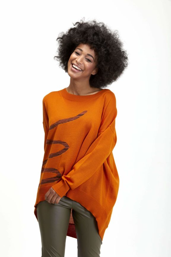 Knit Knit Herbst-Winter-Kollektion-2021 Sweater orange